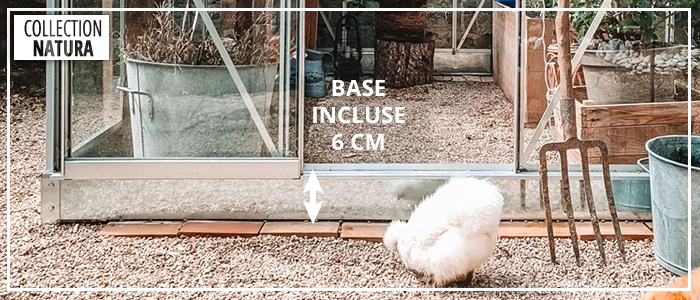 Base 6Cm Alu - Serre LAURUS 4,90 m²