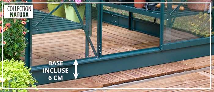 Base 6Cm Verte - Serre ALOÉ 8,10 m²