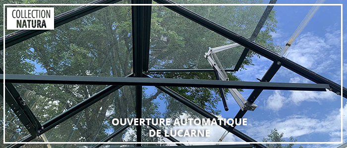 Ouvertures automatiques de lucarnes et jalousie pour serres Natura