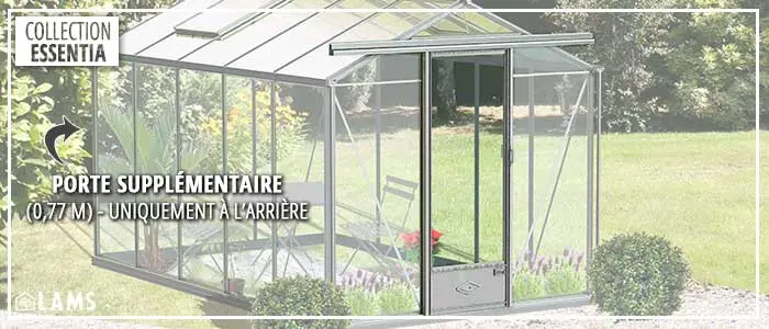 Porte Supp Essentia 1 - Serre ESSENTIA largeur 2,36 m