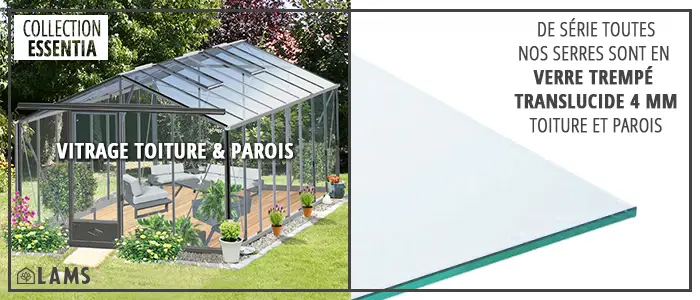 Vitrage Essentia - Serre ESSENTIA largeur 3,09 m