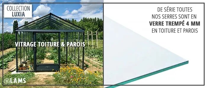 Vitrage Luxia - Serre LUXIA largeur 1,60 m