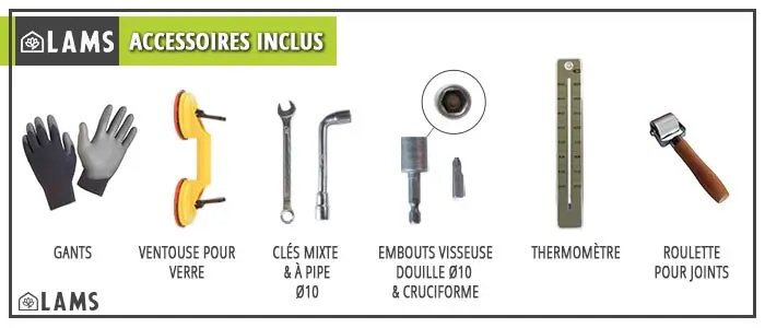 Zoom Accessoires - Serre LUXIA largeur 1,60 m