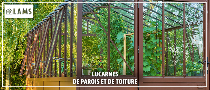 Zoom Lucarnes Toiture Double Pente - Serre CLASSIQUE largeur 2,75 m sur muret