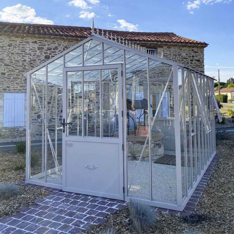 Serre de jardin AUTHENTIQUE largeur 2,75 m sur base aluminium - Fabrication française LAMS