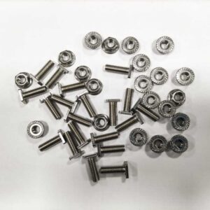 Lot de 100 vis M6x12mm (50x tête marteau + 50x tête H) + 100 écrous - Accessoire pour serre LAMS