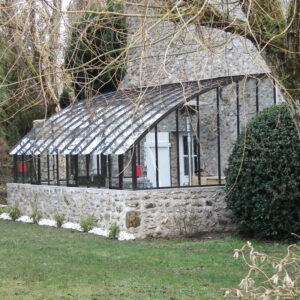 Montage serre CLASSIQUE largeur 2,75 m sur muret - Serre de jardin fabrication française LAMS