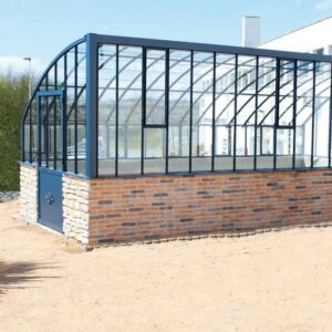Serre de jardin VERSAILLES largeur 2,80 m sur muret - Fabrication française LAMS