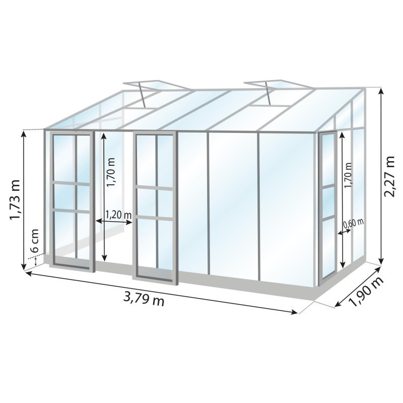 Serre adossée MÉLISSA 7,20 m² – Image 6