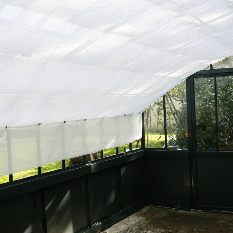 Serre de jardin CHAMBORD largeur 3,70 m sur muret - Vitrage verre trempé