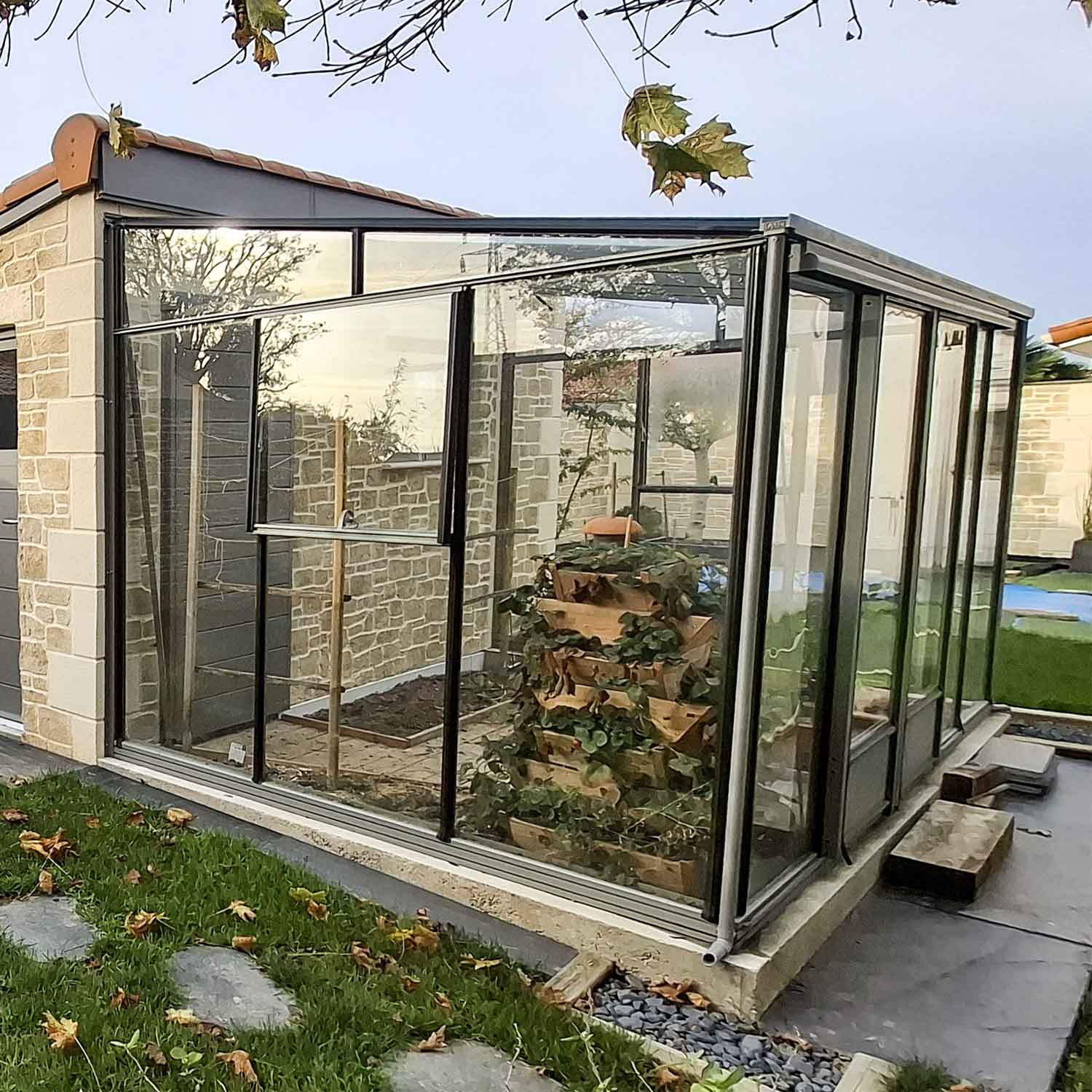 Serre LUXIA adossée largeur 2,32 m – Image 9