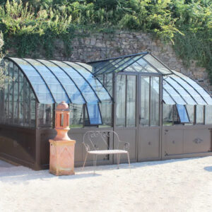 Serre MIRABEAU largeur 2,80 m sur embase aluminium