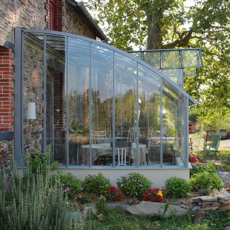 Serre de jardin MONTESQUIEU largeur 2,80 m sur muret - Détail de construction