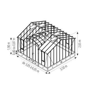 serre de jardin style ancien robuste avec chien assis fabrication france